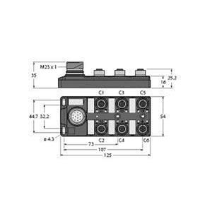Turck TB-6M12-4P2-CS12T