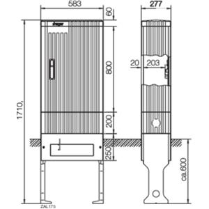 Hager ZAL175