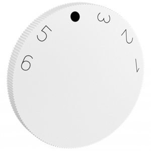 Alre ET-10 Adjustment knob for devices in B2000 series, scale 1…6, pure white, gloss Turkiye