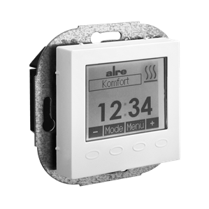 Alre HTRRUu210.021#56/V2 Room/underfloor temperature controller with timer, flush-mounted, cover 55x55mm, pure white, matt Turkiye