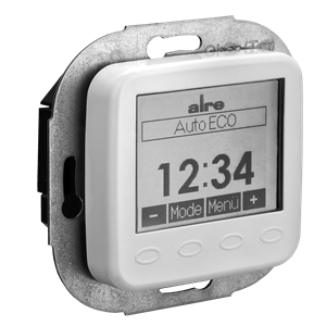 Alre HTRRUu210.021#28/V2 Room/underfloor temperature controller with timer, flush-mounted, cover fits BUSCH-JAEGER Reflex SI/SI Linear, pure white, gloss Turkiye