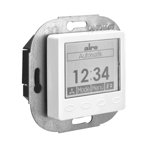 Alre KTRRUu257.456#07/V2 Room thermostat with timer, heating/cooling, flush-mounted, 24V AC/V DC, cover 50x50mm, pure white, gloss Turkiye