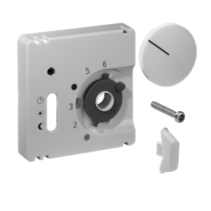 Alre JZ-036.021 Cover set for room thermostat RTBSU, 50×50, traffic/studio white (RAL9016), matt