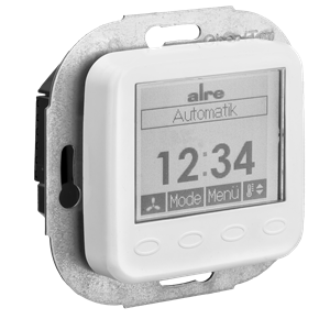 Alre KTRRUu217.456#28/V2 Room thermostat with timer, heating/cooling, flush-mounted, 230V AC, cover fits BUSCH-JAEGER Reflex SI/SI Linear, pure white, gloss Turkiye