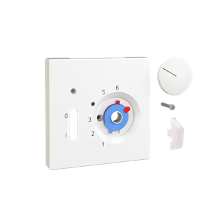 Alre JZ-035.410 Cover set for room thermostat RTBSU, 70×70 for JUNG LS, pearl white (RAL 1013) gloss Turkiye