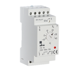 Alre ITR 79.408 Temperature controller for standard rail mounting, -10…+40…°C Turkiye