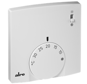 Alre RTBSB-201.065 Room thermostat, surface-mounted super flat, 5…30…°C, 230V AC, 2(1)A, two-way contact, heating/cooling switch Turkiye