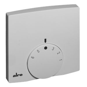 Alre RTBSB-201.000/08 Room thermostat, surface-mounted super flat, 5…30…°C, 230V AC, 2(1)A, NC contact, scale *…6 Turkiye