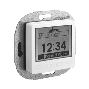 Alre FTRFUd210.123#27 Wireless room temperature sensor with timer, flush-mounted, cover 50x50mm, traffic/studio white, gloss Turkiye
