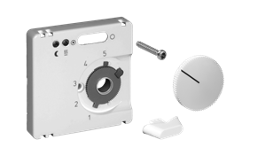 Alre JZ-005.020 Cover set for underfloor temperature controller FETR 101715, 50×50, traffic/studio white (RAL9016), gloss