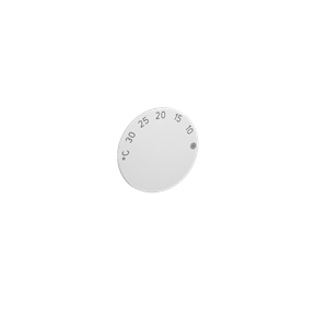 Alre ET-01 Adjustment knob for devices in B1000 series, degrees Celsius scale, pure white, gloss Turkiye