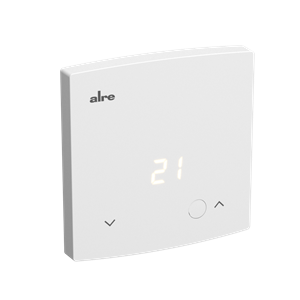 Alre HTRRBd-210.100 Room thermostat with temperature display, surface-mounted super-flat, 5…30°C, 230VAC, 3(05) A, make contact