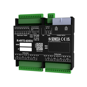 Seneca R-4RTD-8DIDO Profinet Ethernet module with 4 inputs from thermoresistances and 8 digital inputs/outputs