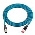 Keyence OP-87457 Ethernet cable (M12 4-pin / RJ45) NFPA79-compatible Straight cable 2 m