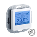 Alre KTRBUu217.456#09 BACnet room controller flush-mounted, 230V AC, cover 50x50mm, pearl white, gloss
