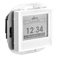 Alre KTRRUu257.456#57/V2 Room thermostat with timer, heating/cooling, flush-mounted, 24V AC/VDC, cover 55x55mm, pearl white, gloss