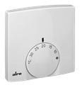 Alre RTBSB-201.000-20 Room thermostat, surface-mounted super flat, 5…30…°C, 230V AC, 2(1)A, NC contact, traffic/studio white RAL 9016