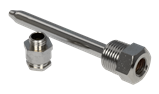 Alre TH-100 Immersion sleeve, 100mm, nickel-plated brass, inner x outer diameter 8x10mm
